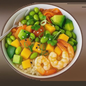 Поке с креветками